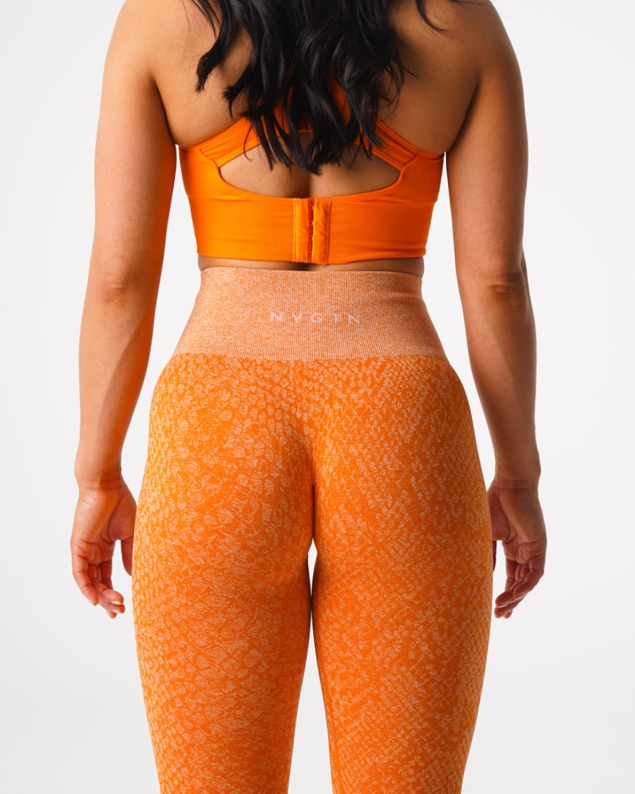 NVGTN Snakeskin Seamless Leggings Damen Orange Österreich | yGbcJrM3