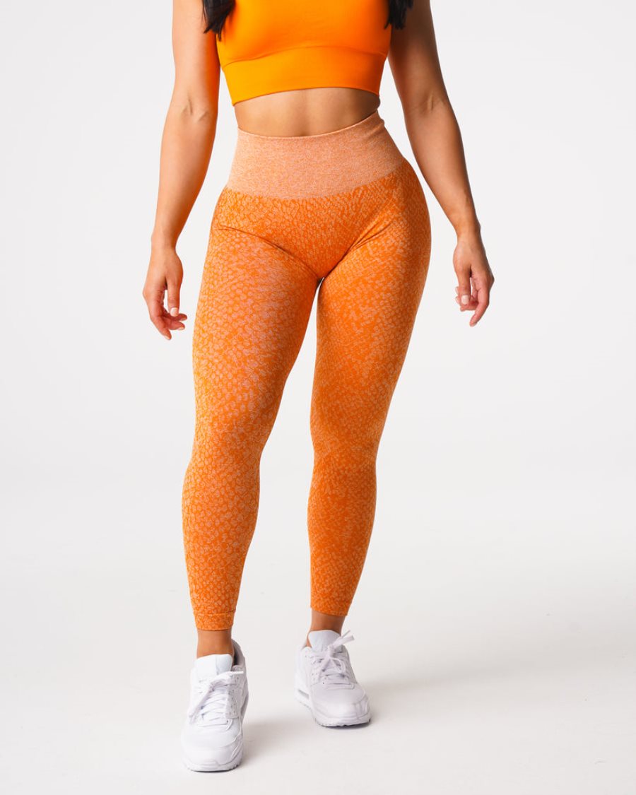 NVGTN Snakeskin Seamless Leggings Damen Orange Österreich | yGbcJrM3