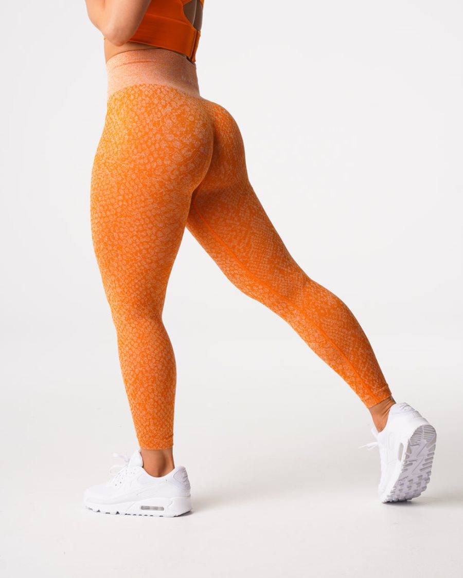 NVGTN Snakeskin Seamless Leggings Damen Orange Österreich | yGbcJrM3