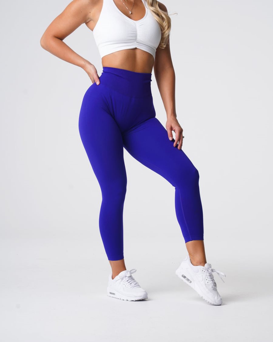 NVGTN Solid Seamless Leggings Damen Dunkelblau Österreich | BHDQmzSh