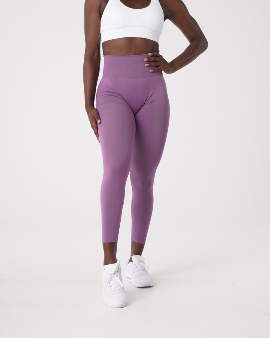 NVGTN Solid Seamless Leggings Damen Lila Österreich | uyDP6zNR