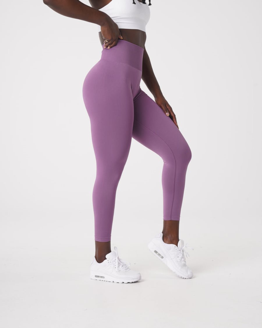 NVGTN Solid Seamless Leggings Damen Lila Österreich | uyDP6zNR