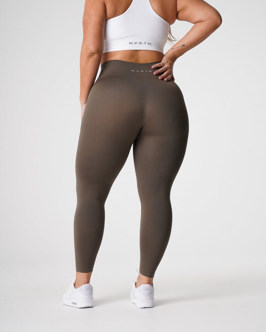 NVGTN Solid Seamless Leggings Damen Olivgrün Österreich | J4qWJ1vm