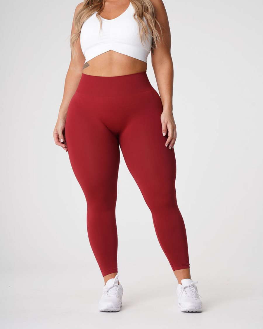 NVGTN Solid Seamless Leggings Damen Rot Österreich | G5or97Ir