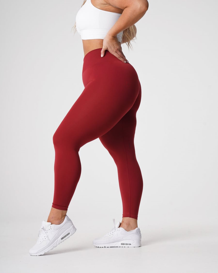 NVGTN Solid Seamless Leggings Damen Rot Österreich | G5or97Ir