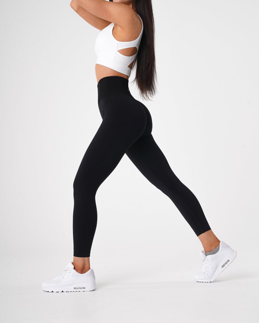 NVGTN Solid Seamless Leggings Damen Schwarz Österreich | f6MYY0Y3