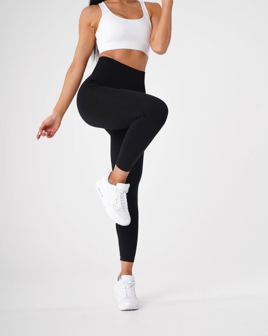 NVGTN Solid Seamless Leggings Damen Schwarz Österreich | f6MYY0Y3