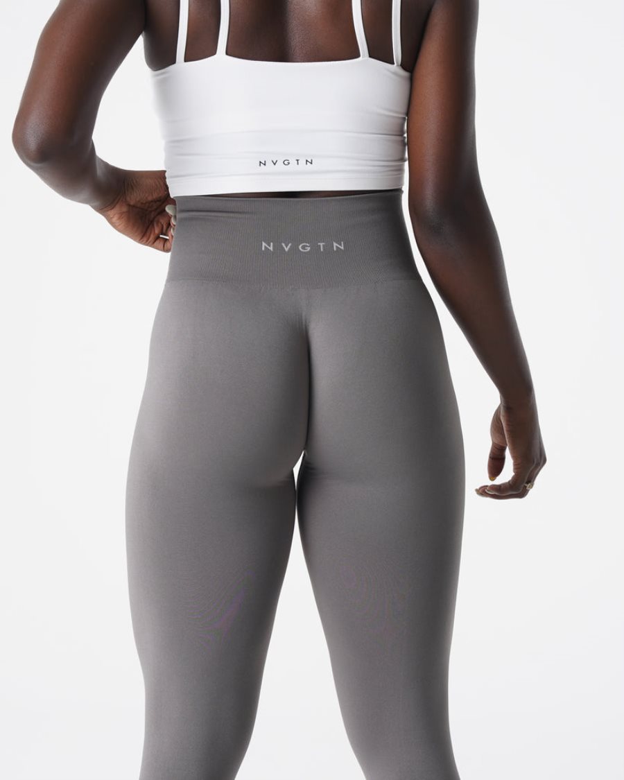 NVGTN Solid Seamless Leggings Damen Tiefesgrau Österreich | 5AQadl3F