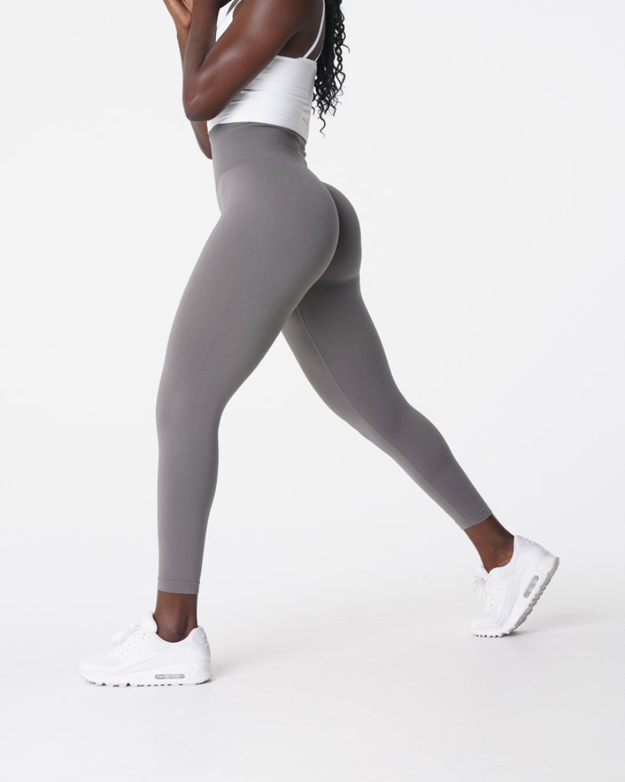 NVGTN Solid Seamless Leggings Damen Tiefesgrau Österreich | 5AQadl3F