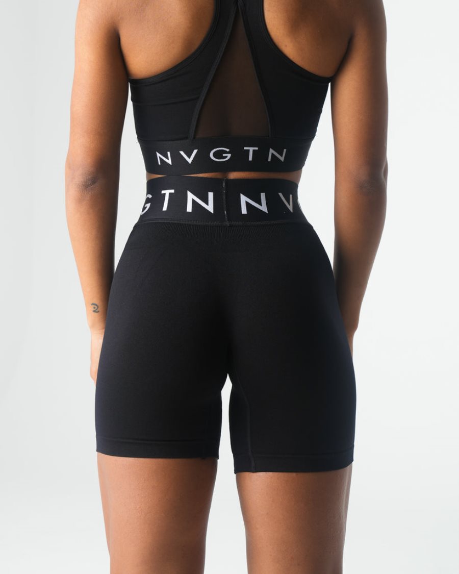 NVGTN Sport Seamless Kurze Hose Damen Schwarz Österreich | vDoWtxob