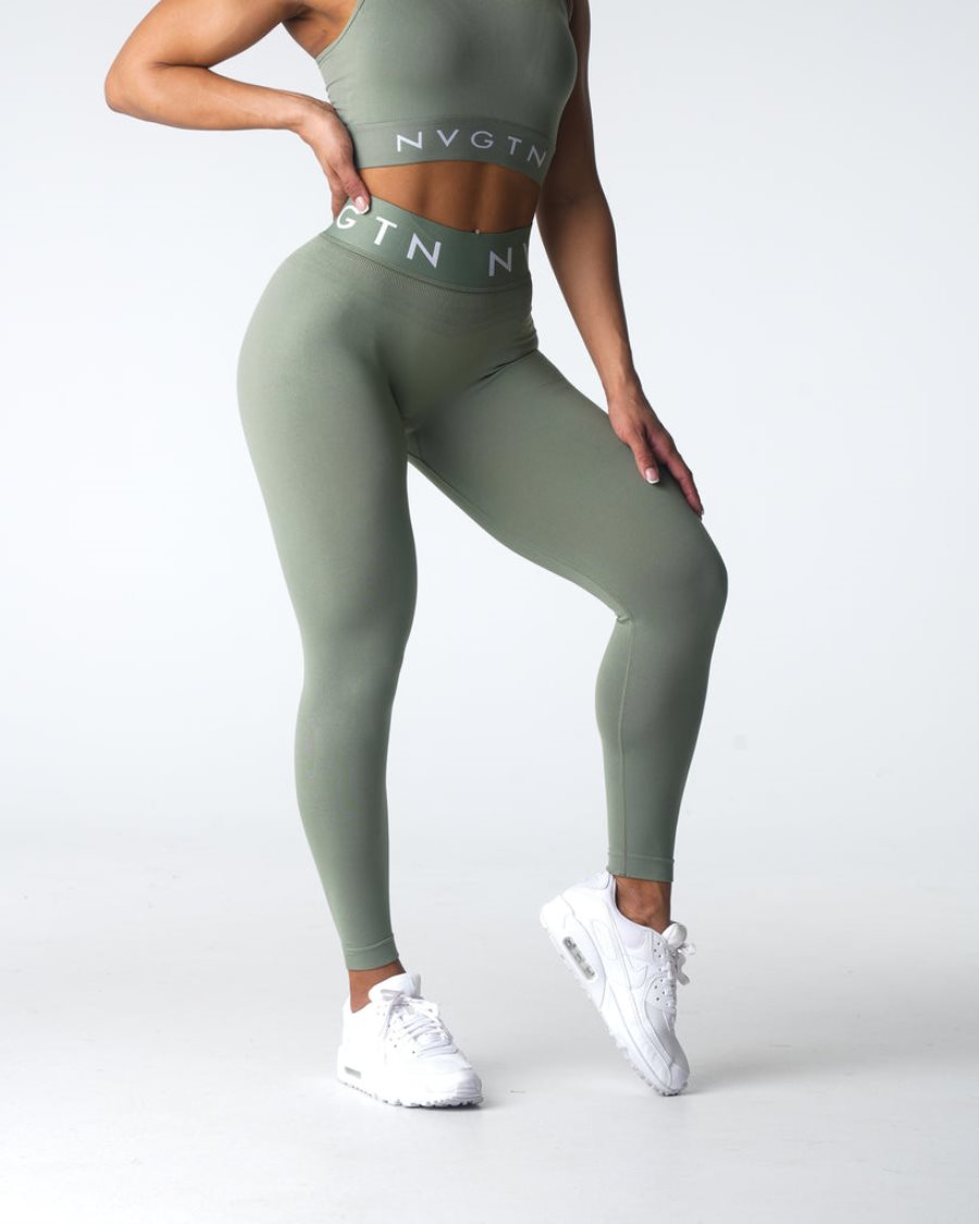 NVGTN Sport Seamless Leggings Damen Grün Österreich | MImxOgee