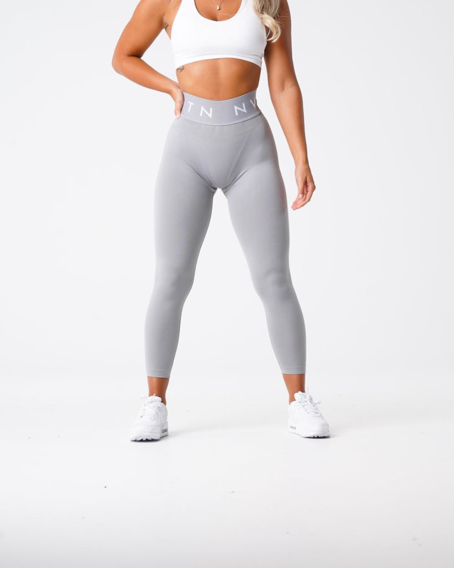 NVGTN Sport Seamless Leggings Damen Hellgrau Österreich | nTUPP1Uy