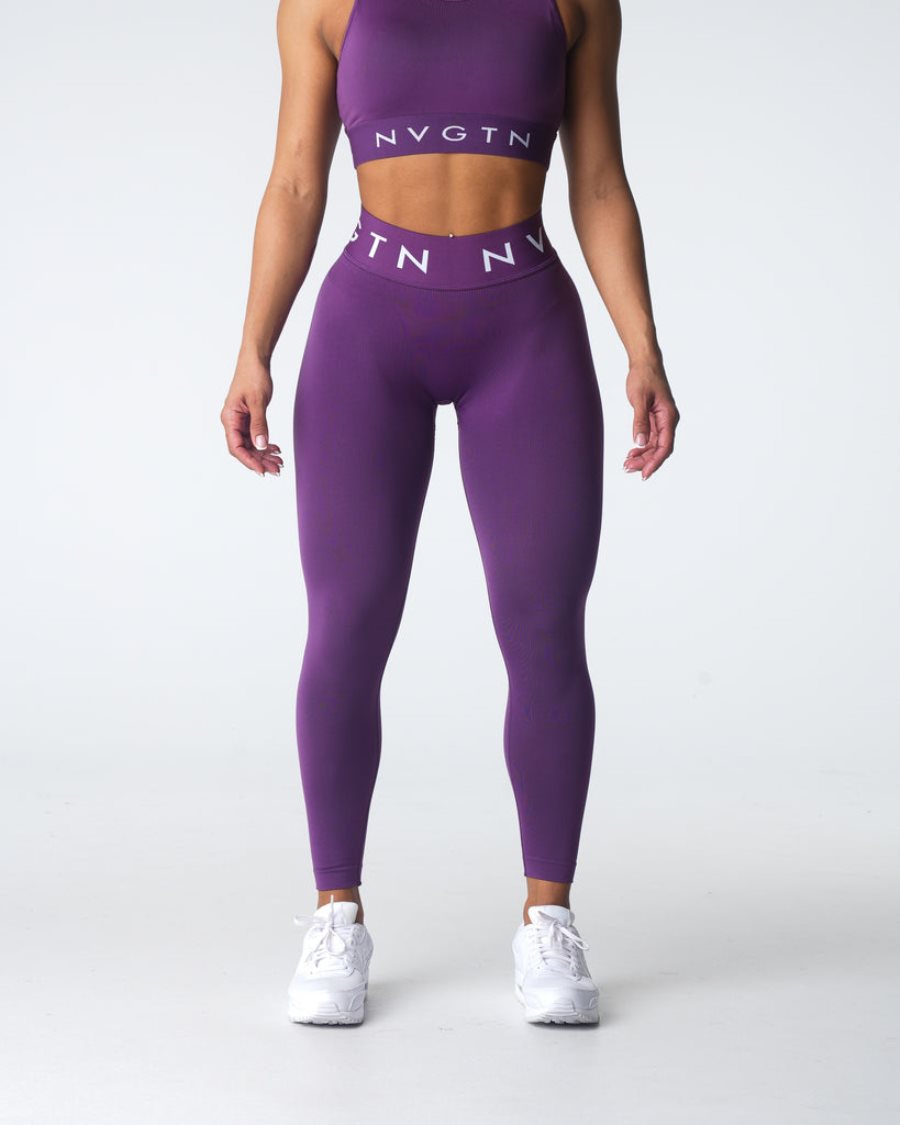 NVGTN Sport Seamless Leggings Damen Lila Österreich | 5sD2tpDu