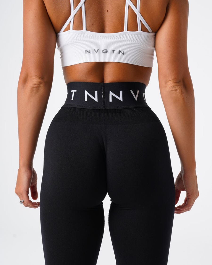 NVGTN Sport Seamless Leggings Damen Schwarz Österreich | 6iOlviTr