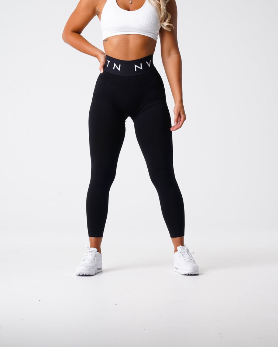 NVGTN Sport Seamless Leggings Damen Schwarz Österreich | 6iOlviTr