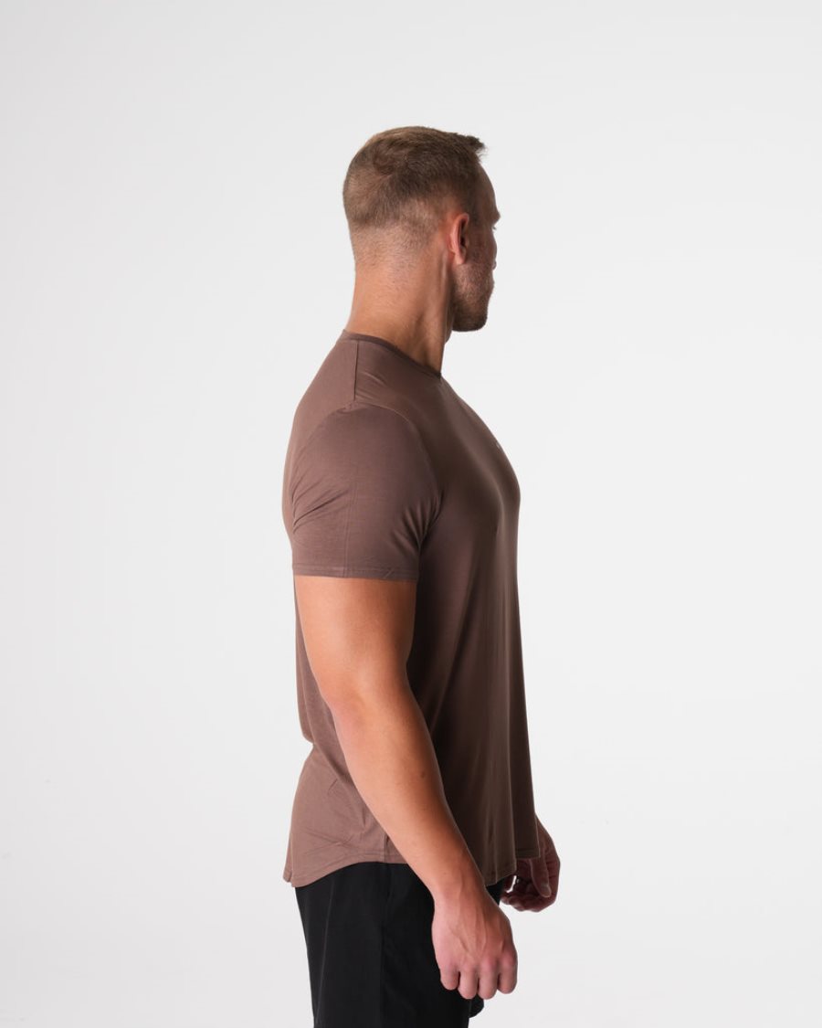 NVGTN Tech Fitted T-shirts Herren Braun Österreich | bwYEdVGC