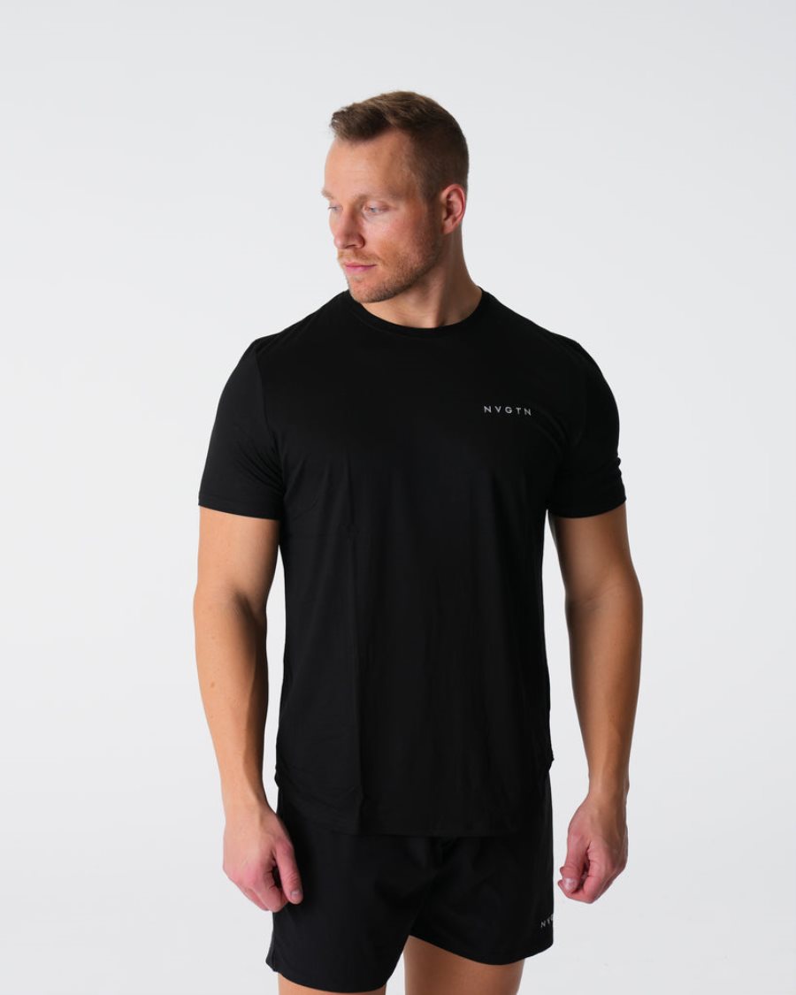 NVGTN Tech Fitted T-shirts Herren Schwarz Österreich | 2PIXLgXW