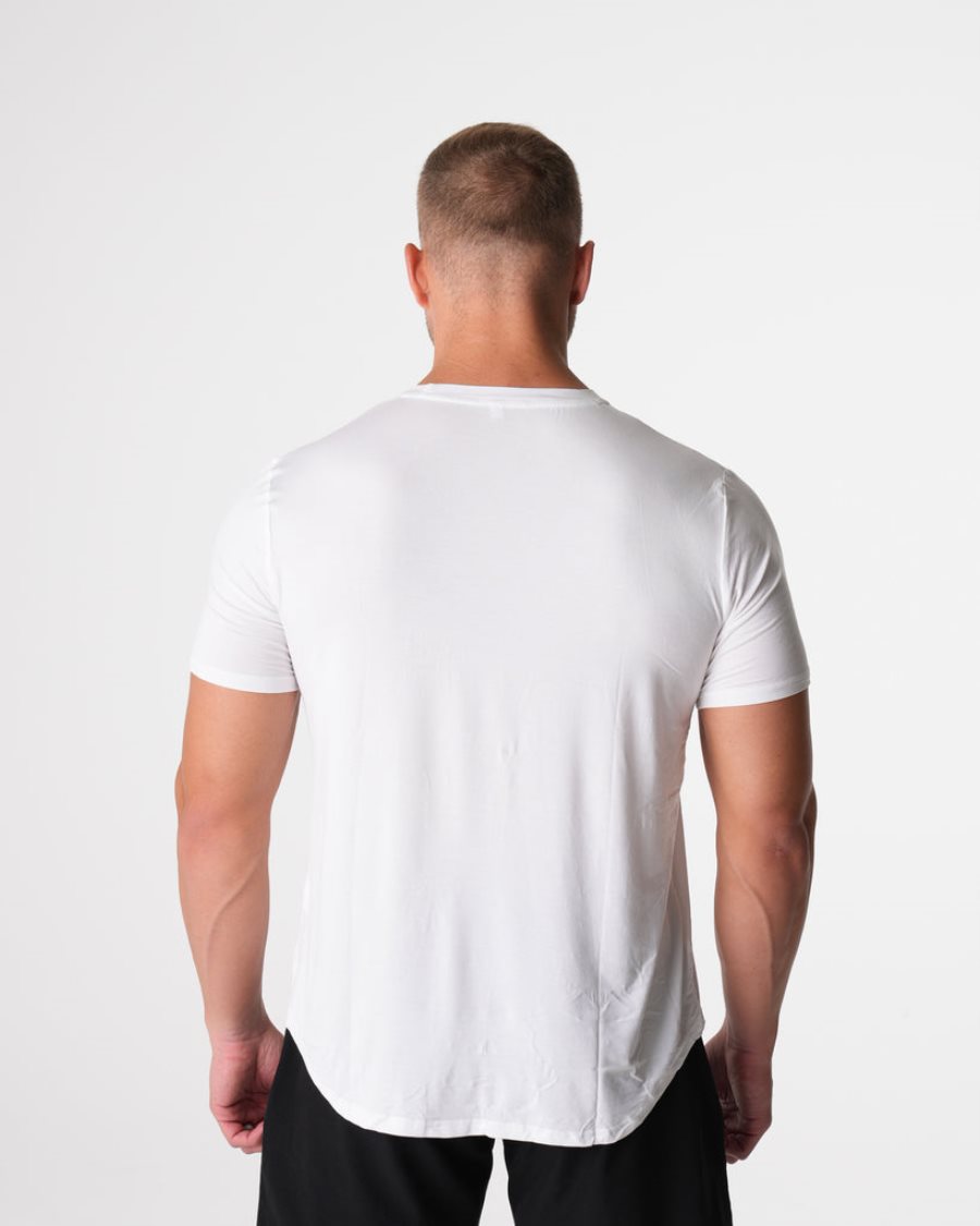 NVGTN Tech Fitted T-shirts Herren Weiß Österreich | c53QKCnJ