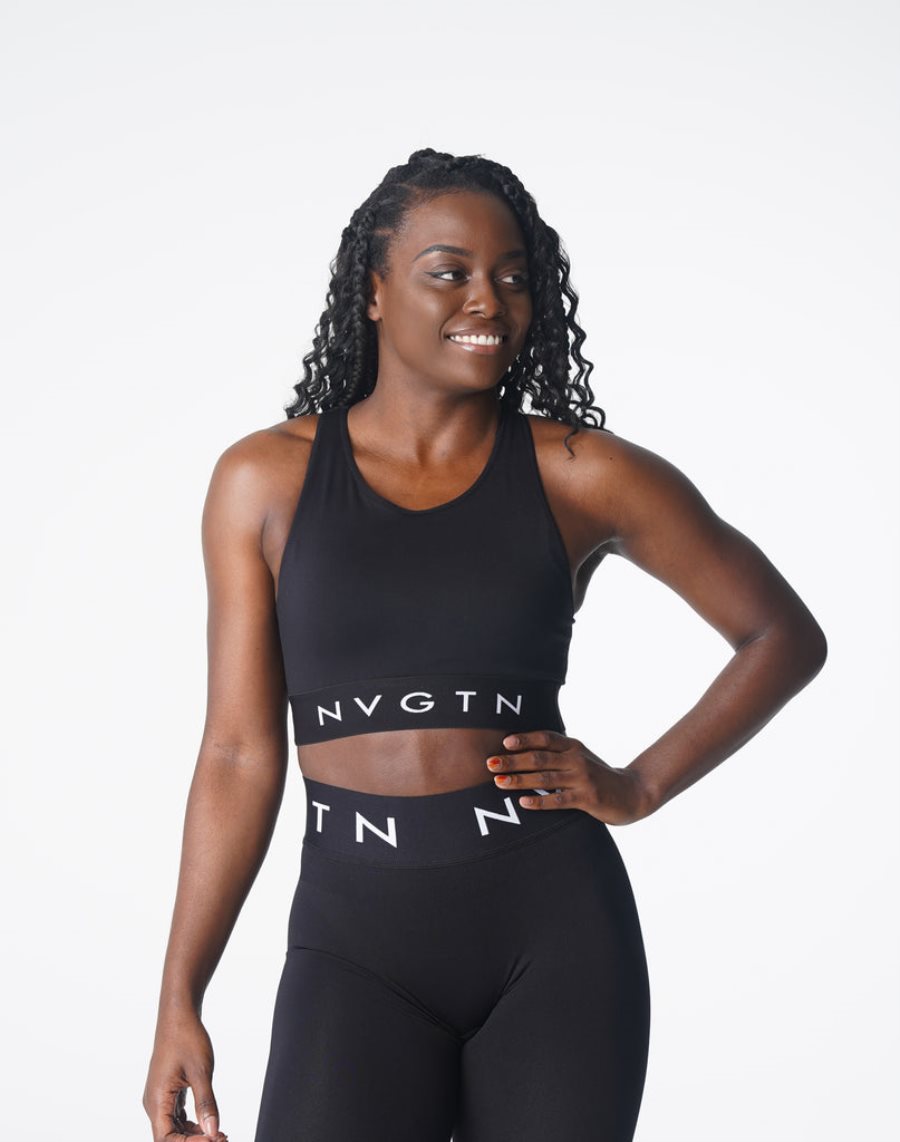 NVGTN Trilogy Sport Seamless Sport Bh Damen Schwarz Österreich | 3OFJNM4O