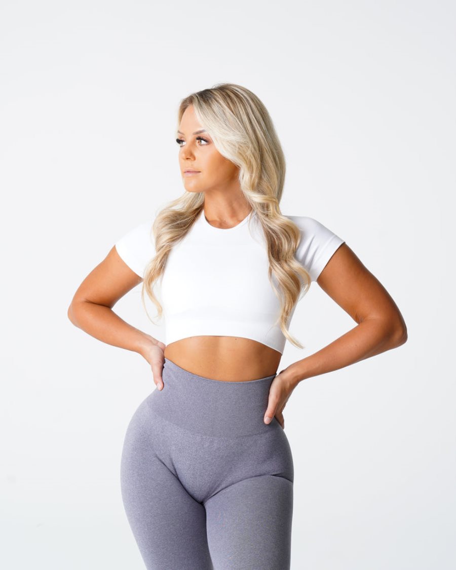 NVGTN Vortex Seamless Top Sport Bh Damen Weiß Österreich | EaEsZVjR