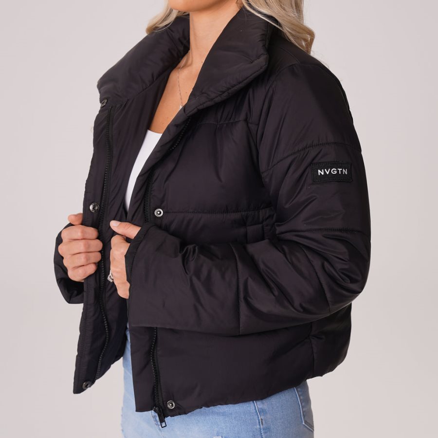 NVGTN Winter Nights Puffer Jacke Damen Schwarz Österreich | FaGRQdk9