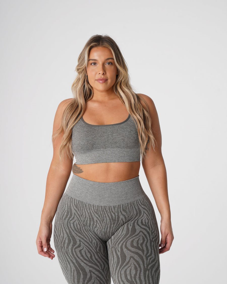 NVGTN Zebra Eclipse Seamless Sport Bh Damen Khaki Grün Österreich | ft4uvUXQ