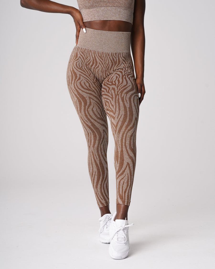 NVGTN Zebra Seamless Leggings Damen Braun Österreich | lJnPNVtr