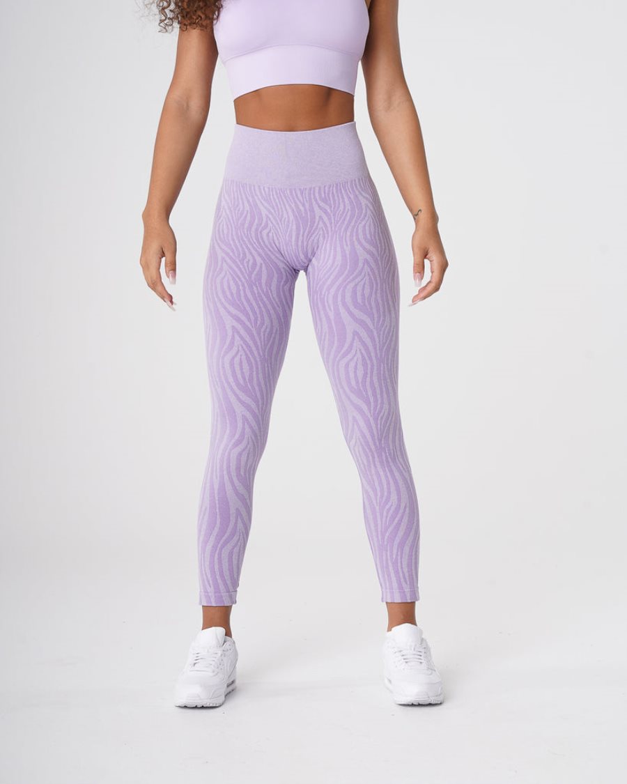 NVGTN Zebra Seamless Leggings Damen Lila Österreich | xKLxK54j