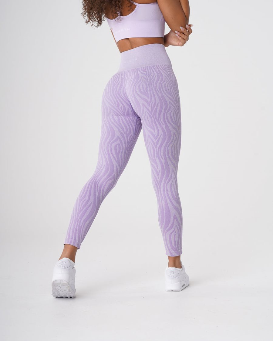 NVGTN Zebra Seamless Leggings Damen Lila Österreich | xKLxK54j