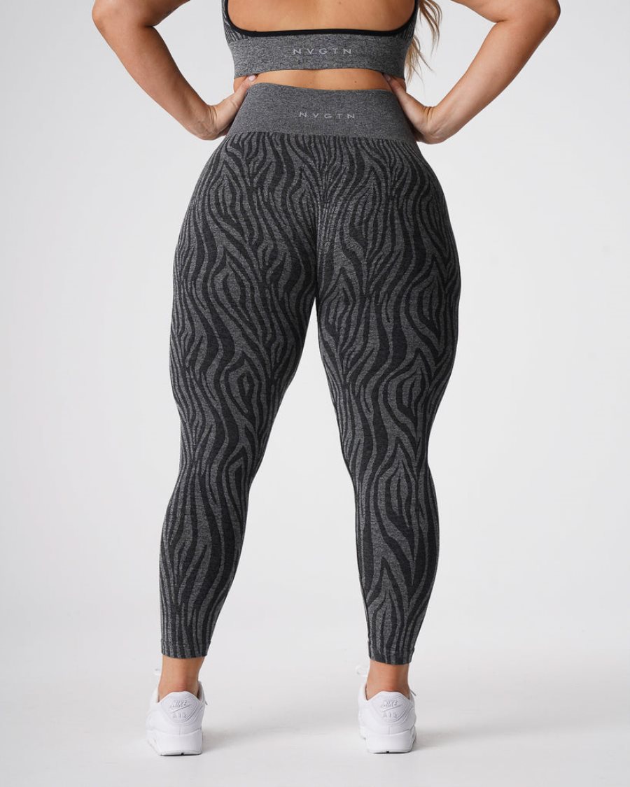 NVGTN Zebra Seamless Leggings Damen Schwarz Österreich | 4gRPYz8K