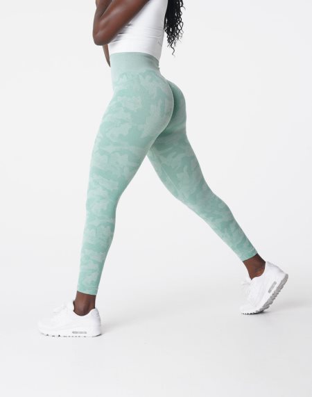 NVGTN Camo Seamless Leggings Damen Grün Österreich | C4OEy7G2