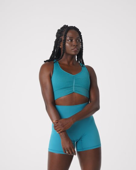 NVGTN Cinched Seamless Sport Bh Damen Türkis Österreich | MwoN1eRG