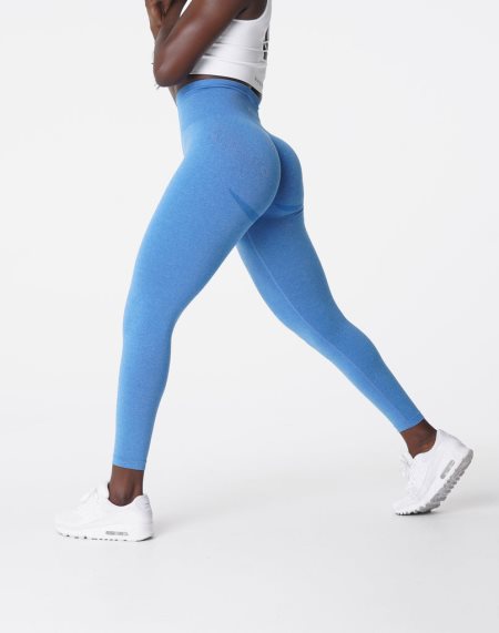 NVGTN Curve Seamless Leggings Damen Blau Österreich | 4txWUiwB