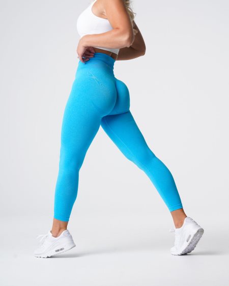 NVGTN Curve Seamless Leggings Damen Blau Österreich | Vue6MWQW