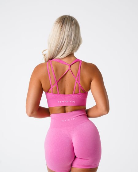 NVGTN Galaxy Gerippt Seamless Sport Bh Damen Rosa Österreich | TKKKFDxV