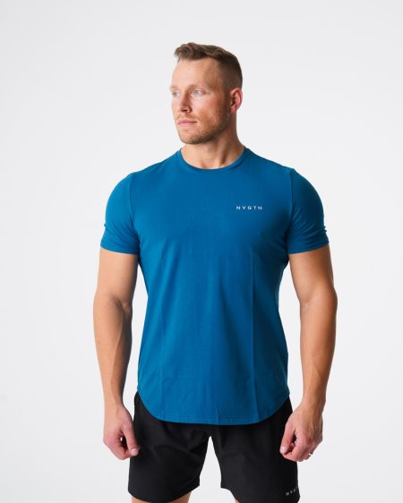 NVGTN Pulse Fitted T-shirts Herren Blau Österreich | snTj4vAc