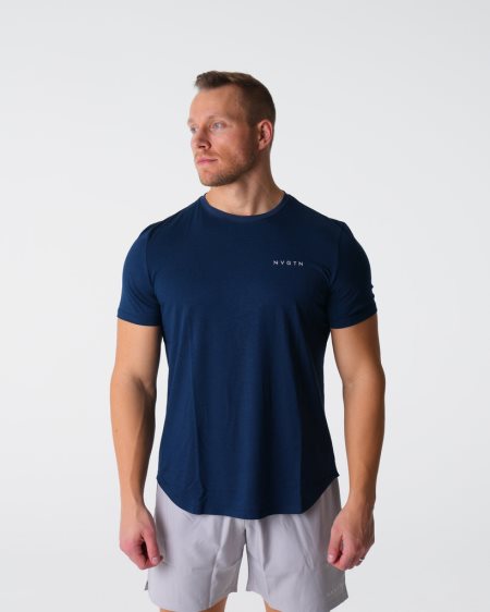 NVGTN Pulse Fitted T-shirts Herren Navy Österreich | zaIdGdt4