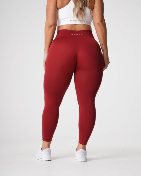 NVGTN Solid Seamless Leggings Damen Rot Österreich | G5or97Ir