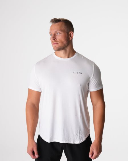 NVGTN Tech Fitted T-shirts Herren Weiß Österreich | c53QKCnJ