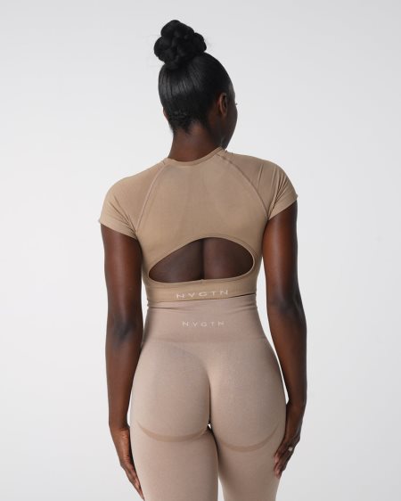 NVGTN Vortex Seamless Top Sport Bh Damen Beige Österreich | kNzF9SXY