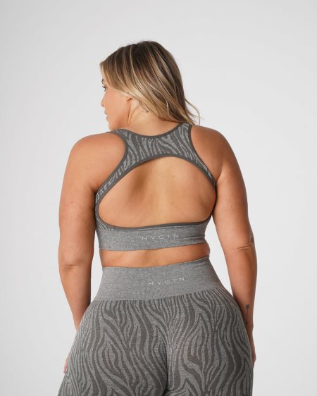 NVGTN Zebra Eclipse Seamless Sport Bh Damen Khaki Grün Österreich | ft4uvUXQ